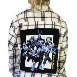 Upcycled My Hero Academia Flannel